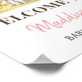 Poster Panneau de bienvenue Fille Fleur Jungle Safari Ani (Coin)