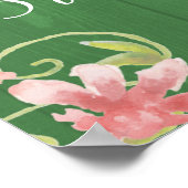 Poster Panneau de bienvenue Floral chic rustique (Coin)