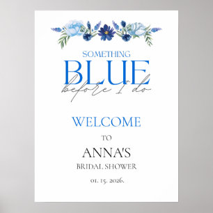 Poster Panneau de Bienvenue Floral pour une Baby Shower "