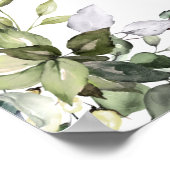 Poster Panneau de bienvenue floral verdure pour la fête d (Coin)