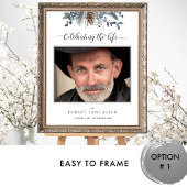 Poster Panneau de bienvenue funéraire au feuillage rustiq