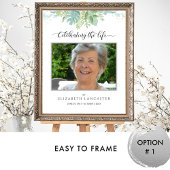 Poster Panneau de bienvenue funéraire avec feuillage aéré