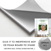 Poster Panneau de bienvenue funéraire avec feuillage aéré