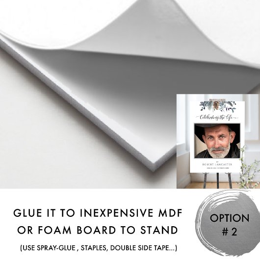 Poster Panneau de bienvenue funéraire avec feuillage rust