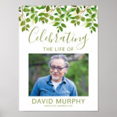 Poster Panneau de bienvenue funéraire | Célébration de la (Devant)