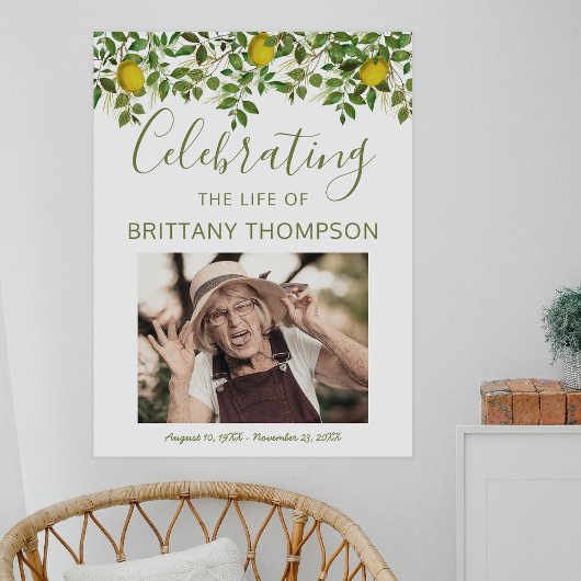 Poster Panneau de bienvenue funéraire | La vie donne des