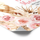 Poster Panneau de Bienvenue Glace Bohème Herbe de Pampas (Coin)