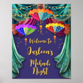 Poster Panneau de bienvenue indien Mehndi Hindu (Devant)