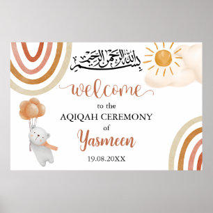 Poster Panneau de bienvenue Instantané Aqiqah Aqeeqah