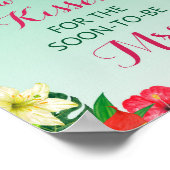 Poster Panneau de Bienvenue Luau Tropical - Panneau d'Ent (Coin)