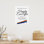 Poster Panneau de bienvenue Mariage Arc-en-ciel Fierté Ga (Cuisine)