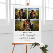 Poster Panneau de bienvenue mariage moderne élégant calli