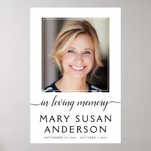 Poster Panneau de bienvenue photo en souvenir affectueux (Devant)