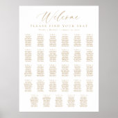 Poster Panneau de bienvenue pour 29 tables Plan de table (Devant)