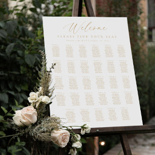 Poster Panneau de bienvenue pour 29 tables Plan de table