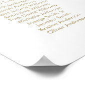 Poster Panneau de bienvenue pour 30 tables Plan de table (Coin)