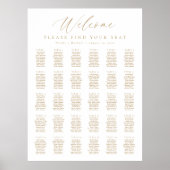 Poster Panneau de bienvenue pour 30 tables Plan de table (Devant)