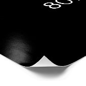 Poster Panneau de bienvenue pour 80e anniversaire noir | (Coin)