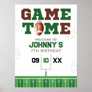 Poster Panneau de bienvenue pour anniversaire de football