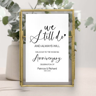Poster Panneau de bienvenue pour anniversaire de mariage
