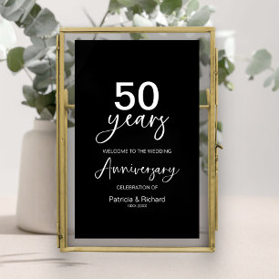 Poster Panneau de bienvenue pour anniversaire de mariage