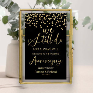 Poster Panneau de bienvenue pour anniversaire de mariage