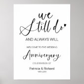 Poster Panneau de bienvenue pour anniversaire de mariage (Devant)
