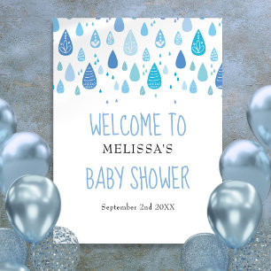 Poster Panneau de bienvenue pour Baby Shower avec des gou