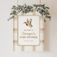 Panneau de bienvenue pour baby shower Canard colve
