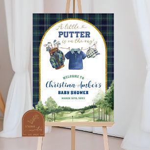 Poster Panneau de bienvenue pour Baby Shower de golf de l