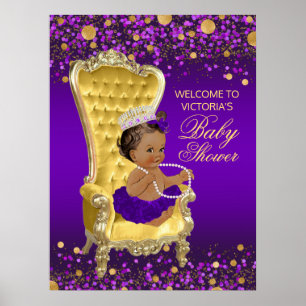 Poster Panneau de bienvenue pour Baby Shower de la Prince