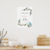 Poster Panneau de bienvenue pour Baby Shower Eucalyptus e (Cuisine)