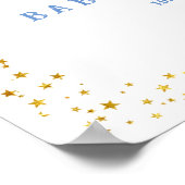 Poster Panneau de bienvenue pour Baby Shower Garçon Ourso (Coin)