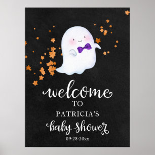 Poster Panneau de bienvenue pour Baby Shower Halloween av