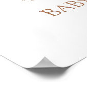 Poster Panneau de bienvenue pour Baby Shower Herbe des Pa (Coin)