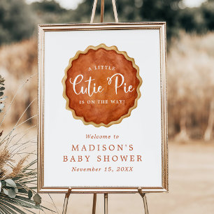 Poster Panneau de Bienvenue pour Baby Shower Little Cutie