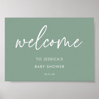 Poster Panneau de bienvenue pour Baby Shower Moderne Bohè