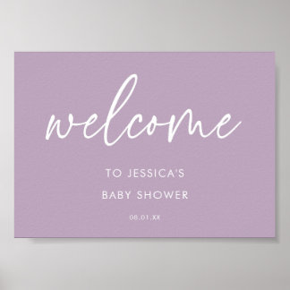 Poster Panneau de bienvenue pour Baby Shower Moderne Lava