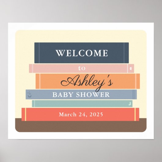 Poster Panneau de bienvenue pour Baby Shower sur le thème (Devant)
