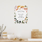 Poster Panneau de bienvenue pour Baby Shower sur le thème (Cuisine)