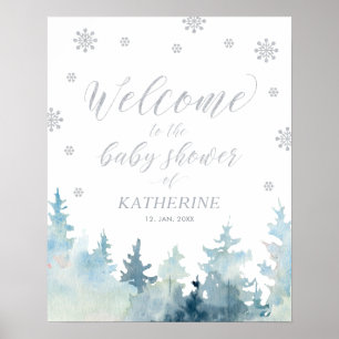 Poster Panneau de bienvenue pour Baby Shower sur le thème