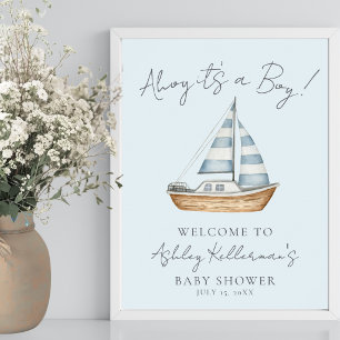 Poster Panneau de bienvenue pour Baby Shower sur le thème