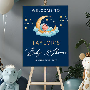 Poster Panneau de bienvenue pour Baby Shower sur le thème