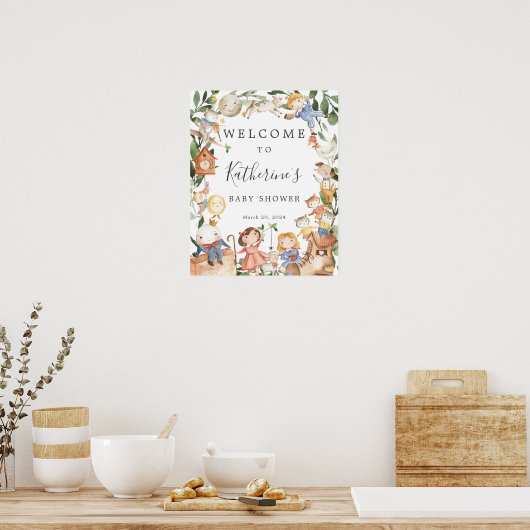 Poster Panneau de bienvenue pour Baby Shower sur les comp (Cuisine)