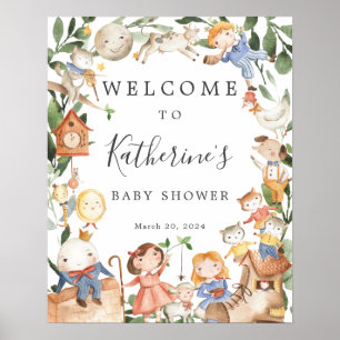 Poster Panneau de bienvenue pour Baby Shower sur les comp