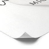 Poster Panneau de bienvenue pour baptême avec écriture de (Coin)