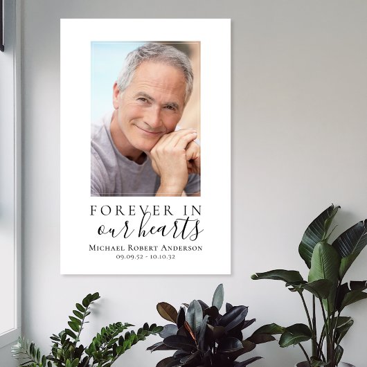 Poster Panneau de bienvenue pour des funérailles simples