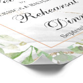 Poster Panneau de bienvenue pour dîner de répétition (Coin)