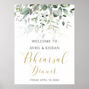Poster Panneau de bienvenue pour dîner de répétition avec