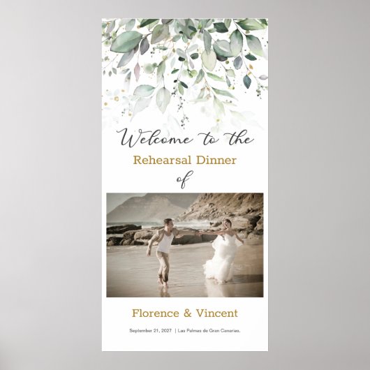 Poster Panneau de bienvenue pour dîner de répétition de f (Devant)